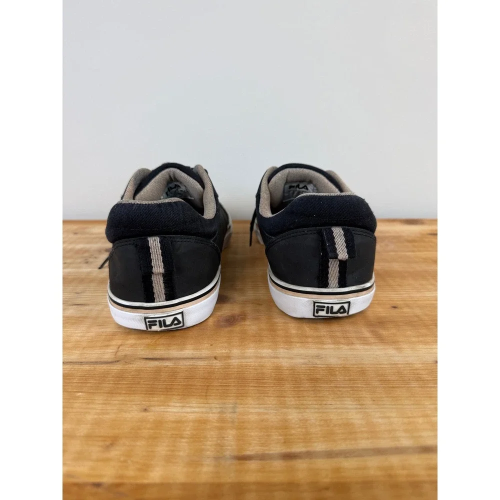 Fila Men's Low Top Sneakers Black Lace Up Casual Shoes‎ Size 12